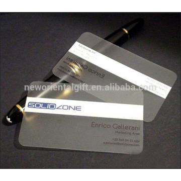 Free design!!! Clear pvc business transparent cards